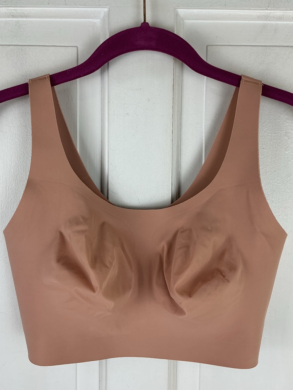 Evelyn & Bobbie Structured Scoop Bra Seamless Wirefree Mica Beige Tan Medium